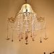 Adorable Golden Brass and Glass Chandelier for Home Decor